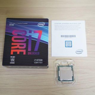 intel Core i7 8700K 4.7GHz 6コア/12スレッド 中古(PCパーツ)