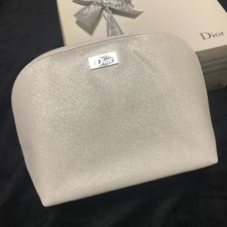 クリスチャンディオール(Christian Dior)の新品 ディオール  ポーチ ホワイトラメ(ポーチ)