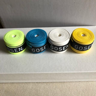 ゴーセン(GOSEN)のGOSENグリップテープ 4個 フラッシュイエロー、青、白、黄(バドミントン)