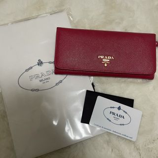 プラダ(PRADA)の値下げ！PRADA プラダ 長財布　サフィアーノ　ピンク(ペオニア)(財布)