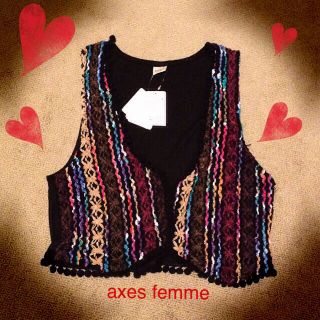 アクシーズファム(axes femme)の値下げ！axes femme ＊ 新品(ベスト/ジレ)