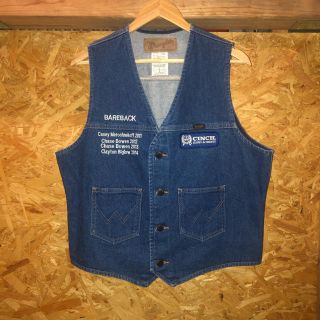 ラングラー(Wrangler)のWrangler デニムベスト j-193(Gジャン/デニムジャケット)