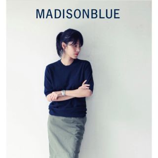 マディソンブルー(MADISONBLUE)の【MADISONBLUEマディソンブルー】ウールカシミヤショートスリーブニット(ニット/セーター)