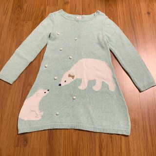 ジンボリー(GYMBOREE)のジンボリー しろくまニットドレス 5T 110 120 ワンピース セーター(ワンピース)