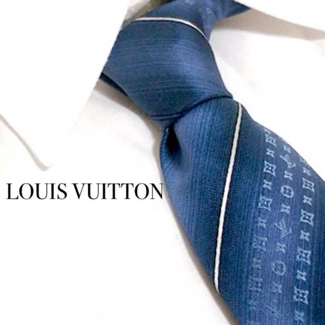 希少　モノグラム　LOUIS VUITTON ルイヴィトン　ストライプ　ネクタイ