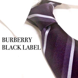 バーバリーブラックレーベル(BURBERRY BLACK LABEL)の希少　BURBERRY BLACK LABEL バーバリー　ストライプ　ネクタイ(ネクタイ)