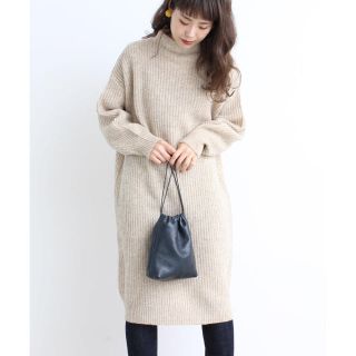 ドットアンドストライプスチャイルドウーマン(Dot&Stripes CHILDWOMAN)のmy Fav. CHILD WOMAN＊ボトルネックニットワンピース(ひざ丈ワンピース)