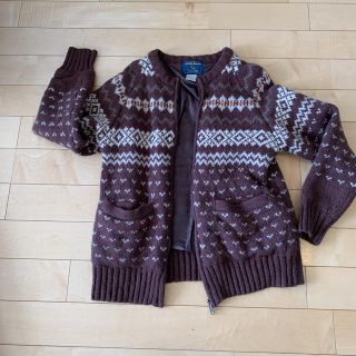 ウールリッチ(WOOLRICH)のWOOLRICH ニット　ジャケット アウター　ブラウン　柄　ウールリッチ(ブルゾン)