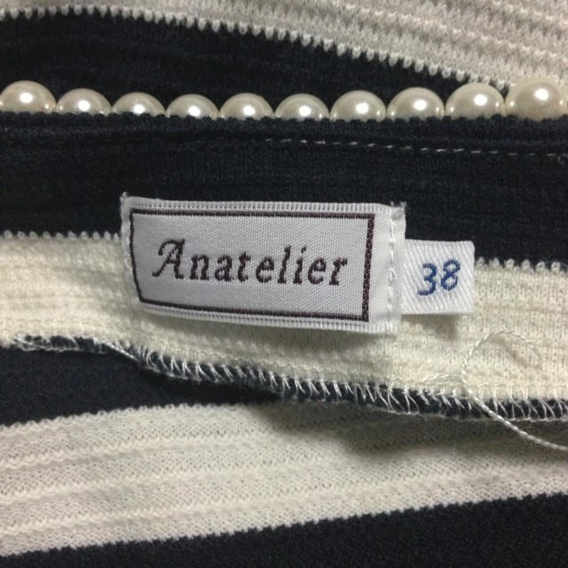 anatelier(アナトリエ)の再値下げ✨パール×ボーダー×レース✨ レディースのトップス(カットソー(半袖/袖なし))の商品写真