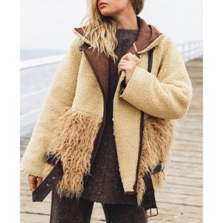 美品】 ALEXIA STAM アリシアスタン エコファーコート ブラウン 美品】 ALEXIA STAM アリシアスタン エコファーコート ブラウン