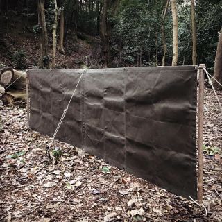 Ms-1 国産帆布製 リフレクター　40x100cm 焚火幕 オリーブ