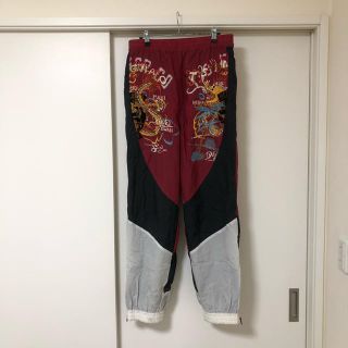 doublet 18ss カオス刺繍 ナイロンパンツ-