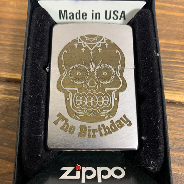 The Birthday zippo スカルロゴ シルバー