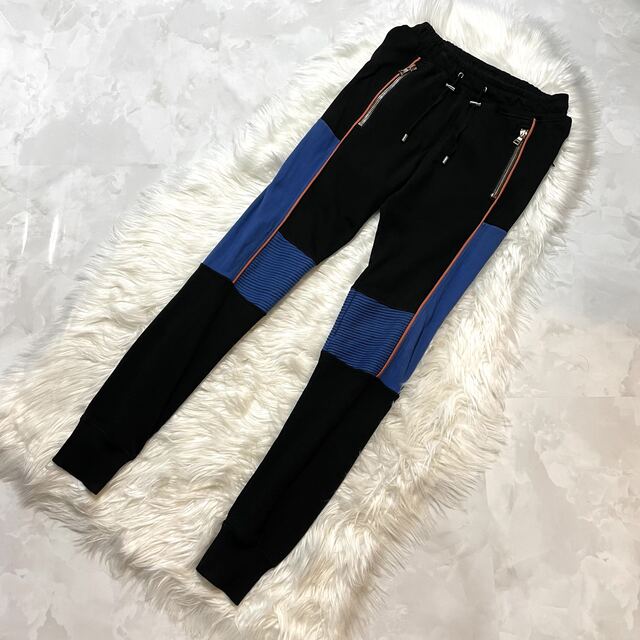 本物 名作 17SS バルマンオム 3カラー バイカー スウェットパンツ