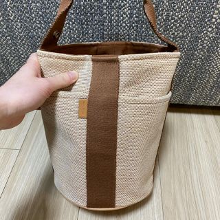 HERMES エルメス キャンバス バケツ型 トートバッグ サクソー