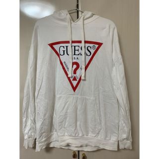 ゲス(GUESS)のGUESS パーカー　白(パーカー)