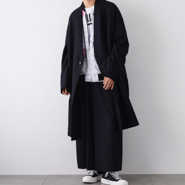 LAD MUSICIAN 17aw ノーカラービッグチェスターコート