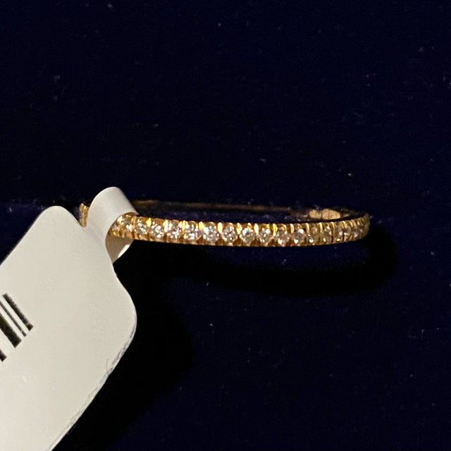 まりあ様専用　細身リング VVS ダイヤモ　K18 イエローゴールド レディースのアクセサリー(リング(指輪))の商品写真
