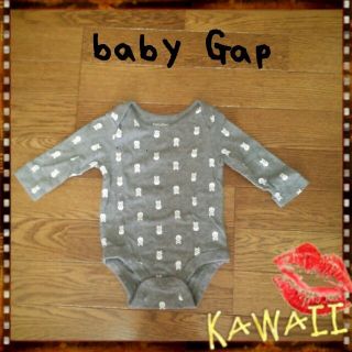 ギャップ(GAP)のbaby Gap ｽｶﾙ柄ﾛﾝﾊﾟ(ロンパース)