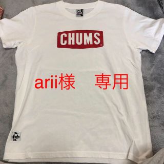 チャムス(CHUMS)のチャムス　白T レディースＬサイズ(Tシャツ(半袖/袖なし))