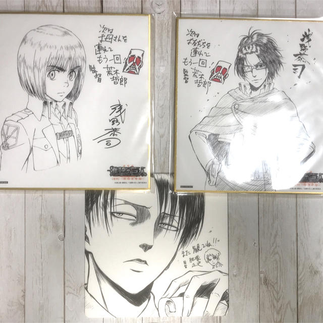 【新品】劇場版 進撃の巨人 来場者特典 3点セット おまけ 進撃の巨人展 チラシ エンタメ/ホビーのおもちゃ/ぬいぐるみ(キャラクターグッズ)の商品写真