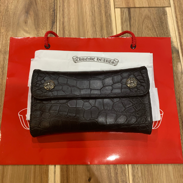 Chrome Hearts(クロムハーツ)のレア 新品 クロムハーツ アリゲーター WAVE ウォレット 財布 長財布 メンズのファッション小物(長財布)の商品写真