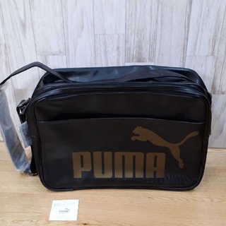 プーマ(PUMA)のみるく様専用【新品】PUMA　スポーツバッグ　合皮　ブラック　ゴールド(ウェア)