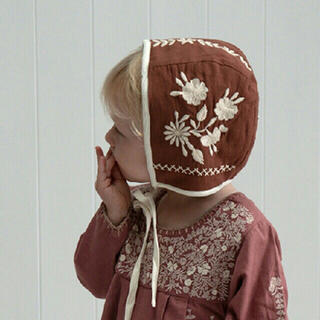 キャラメルベビー&チャイルド(Caramel baby&child )の⁂美品⁂ apolina アポリナ  ボンネット　ボア　帽子　(帽子)