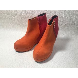 エスペランサ(ESPERANZA)のL9◆新品◆ESPERANZAバイカラーウェッジショートブーツS日本製(ブーツ)