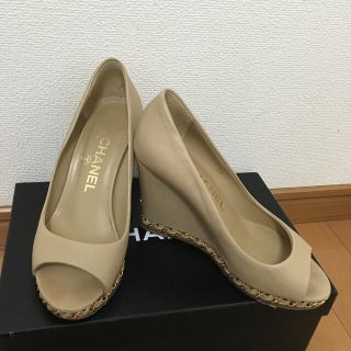 シャネル(CHANEL)のCHANEL オープントゥパンプス(ハイヒール/パンプス)