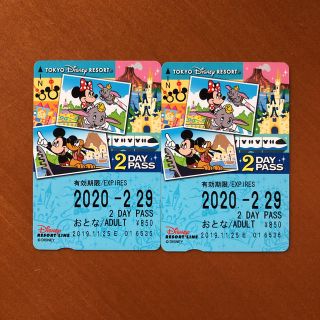 ディズニー(Disney)のディズニーリゾートライン　2dayパス(遊園地/テーマパーク)