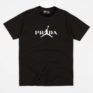 サンシー(SUNSEA)のKUSTOM LONDON prada×jordan black L 新品(Tシャツ/カットソー(半袖/袖なし))