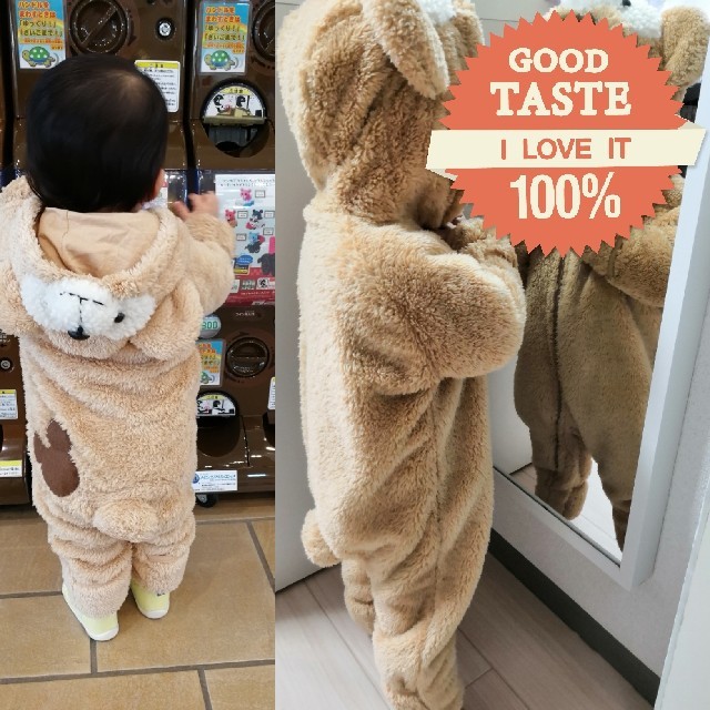 ダッフィー(ダッフィー)のダッフィー着ぐるみロンパース　90 キッズ/ベビー/マタニティのキッズ服男の子用(90cm~)(その他)の商品写真