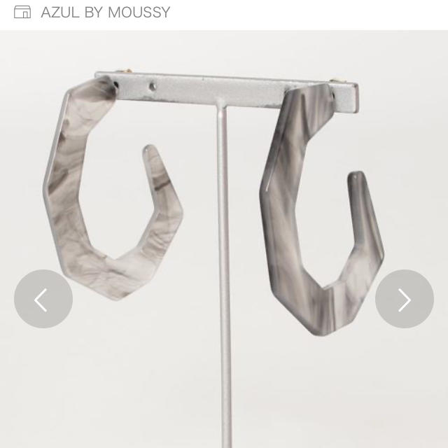 AZUL by moussy(アズールバイマウジー)の【美品】アズールバイマウジー  フープピアス レディースのアクセサリー(ピアス)の商品写真