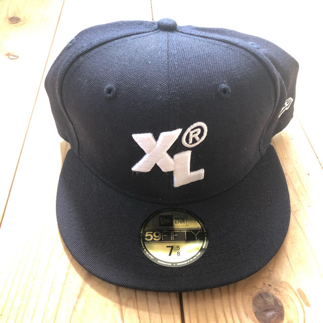 XLARGE ネイビー New Era コラボキャップ 7 5/8 60.5cmメンズ