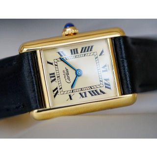 カルティエ(Cartier)の美品 カルティエ マスト タンク アイボリー SM Cartier(腕時計)