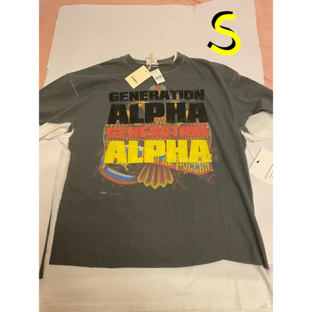 VETEMENTS alpha Tシャツ グレー サイズ　S 登坂広臣着用Tシャツ/カットソー(半袖/袖なし)