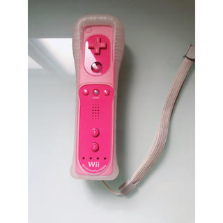 ウィー(Wii)のWiiリモコン ピンク(家庭用ゲーム機本体)