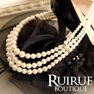 RUIRUE BOUTIQUE(ルイルエブティック) アクリルパールネックレス(ネックレス)