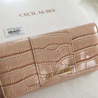 セシルマクビー(CECIL McBEE)の新品 セシルマクビー クロコ型 長財布 ウォレット ベージュ(財布)