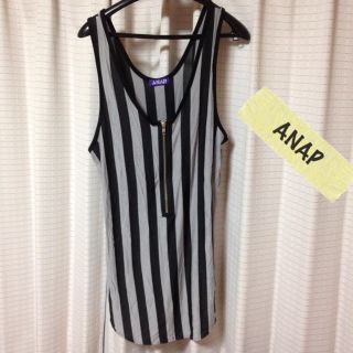 アナップ(ANAP)の♡美品 ボーダータンク ワンピース♡(ひざ丈ワンピース)