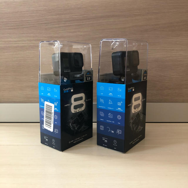 GoPro(ゴープロ)のGoPro HERO 8 BLACK ×2  新品未使用 値交渉歓迎！ スマホ/家電/カメラのカメラ(コンパクトデジタルカメラ)の商品写真