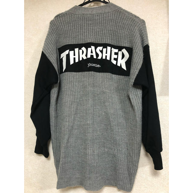 jouetie(ジュエティ)の冬物セール開催中☆THRASHER×jouetie ニットカーディガン レディースのトップス(カーディガン)の商品写真