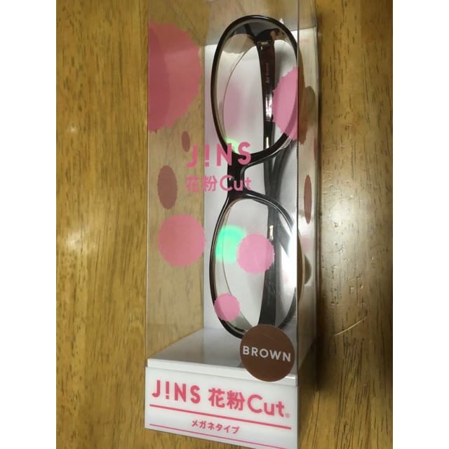 JINS(ジンズ)のJINS 花粉カットメガネ　ブラウン レディースのファッション小物(サングラス/メガネ)の商品写真