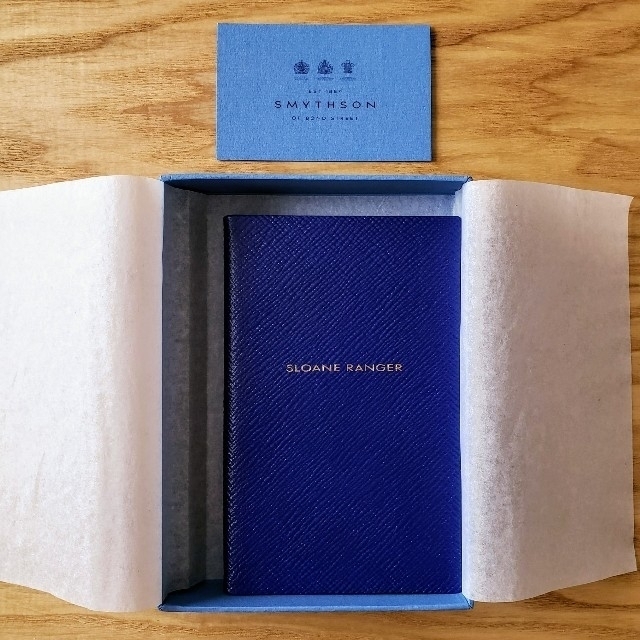 Smythson(スマイソン)の新品　スマイソン　パナマノート　ブルー インテリア/住まい/日用品の文房具(ノート/メモ帳/ふせん)の商品写真