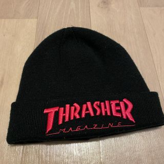 スラッシャー(THRASHER)のTHRASHER ニット帽　ビーニー　黒(ニット帽/ビーニー)