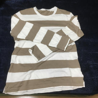 ユニクロ(UNIQLO)のユニクロ　ボーダー　ロングTシャツ　L(Tシャツ/カットソー(七分/長袖))
