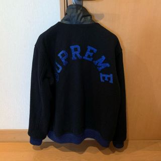 シュプリーム(Supreme)のsupreme 10fw varsity jacket XL 青黒　極美品 (ブルゾン)