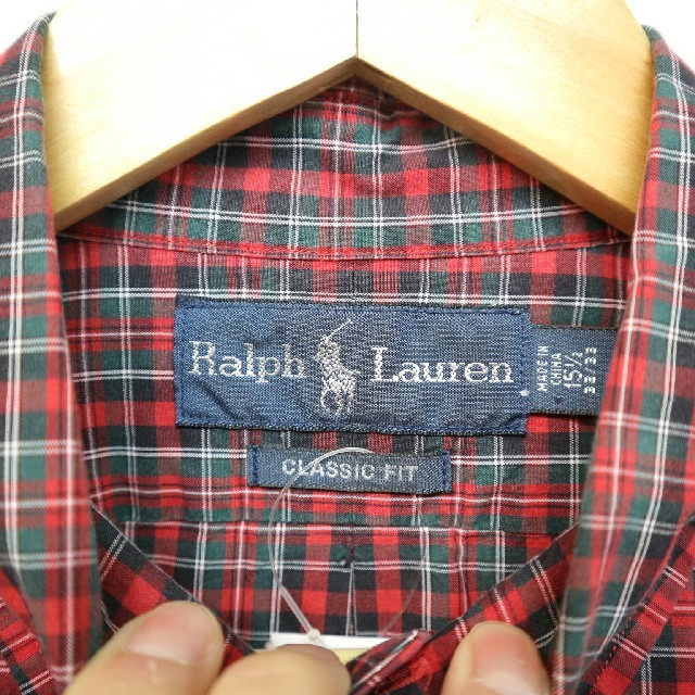 954円 【超安い】 ♣️ラルフローレン Ralph lauren 長袖シャツ チェックシャツ レッド