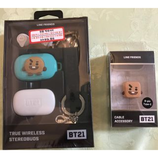 ボウダンショウネンダン(防弾少年団(BTS))の【新品】BT21 公式 Bluetoothワイヤレスイヤホンセット SHOOKY(ヘッドフォン/イヤフォン)